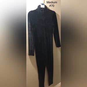 Black velour jumpsuit